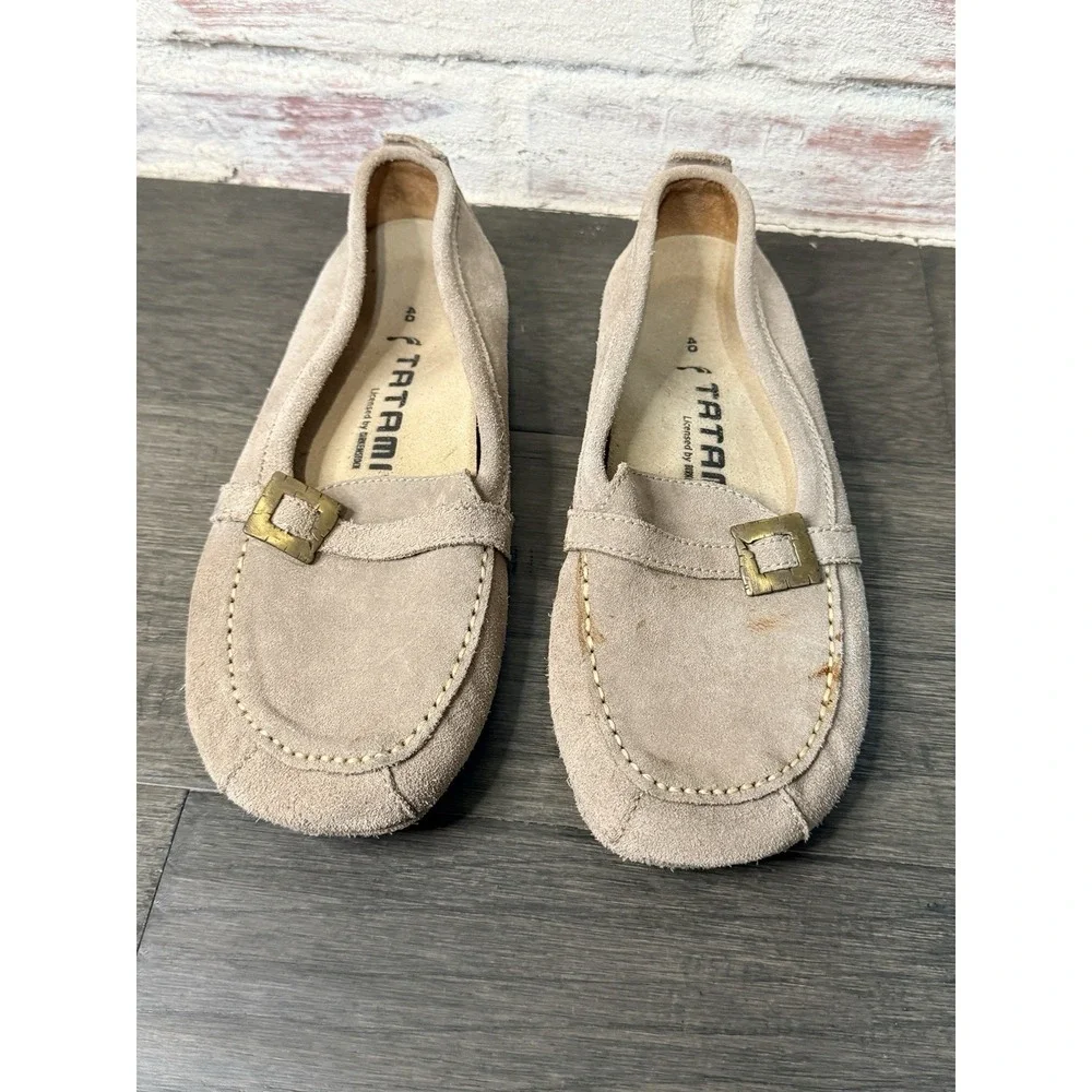 Birkenstock Tatami Flats Loafers Suede Leather Shoes Womens SIZE 9 EU 40 READ